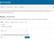 Tablet Screenshot of planning.gloucestershire.gov.uk